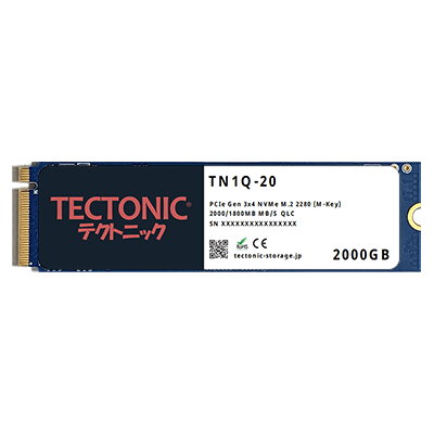 テクトニック TN1 NVMe (PCIe Gen 3x4) M.2 2280 SSD シリーズ