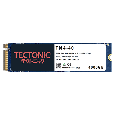 テクトニック TN4 NVMe (PCIe Gen 4x4) M.2 2280 SSD シリーズ  